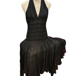 BCBG Black Silk Evening Dress